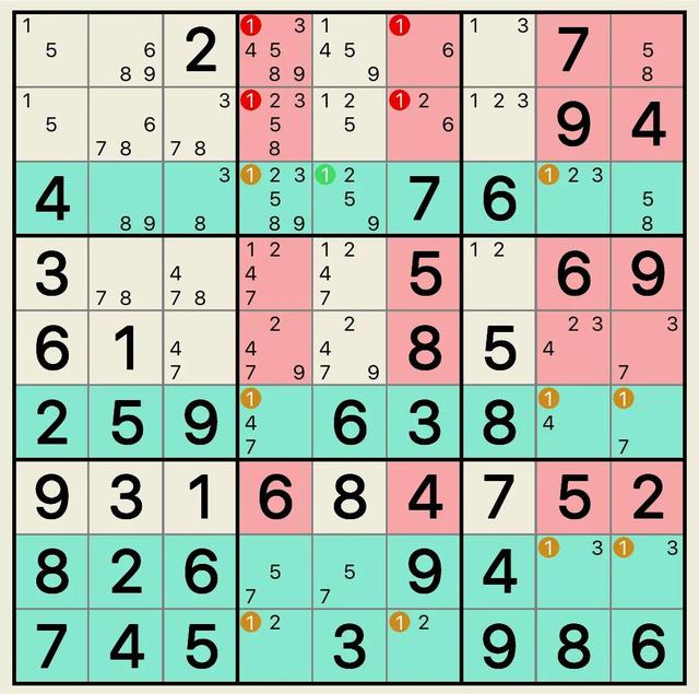 x9数独解法,九字数独的技巧图解"