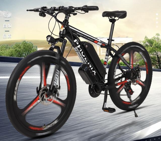 凤凰电动自行车测评26寸破风轮9级变速，最高续航400里！